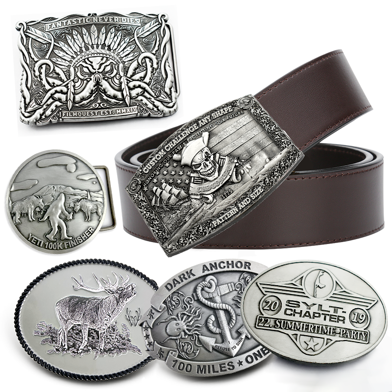 Manufacturers Bulk Personalized Custom USS War Ship Logo Cowboy Western Belt Buckle