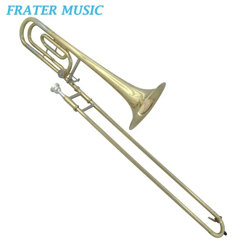 Gold lacquer Bb/F key Trombone with Gold brass bell (JTB-130)