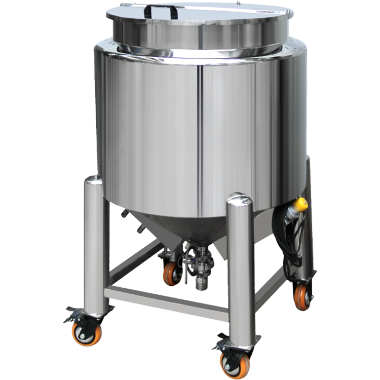 Top quality mobile sealed storage tank open heating cosmetic storage container