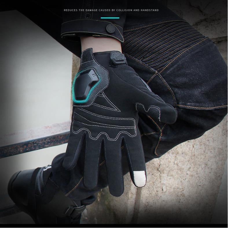 Summer night reflection motorcycle gloves thin mesh breathable cycling motorcycle rideing racing gloves