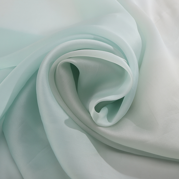 Plain Dyed MINT 5.5M/M Silk Organza Fabric 100% Pure For Wedding