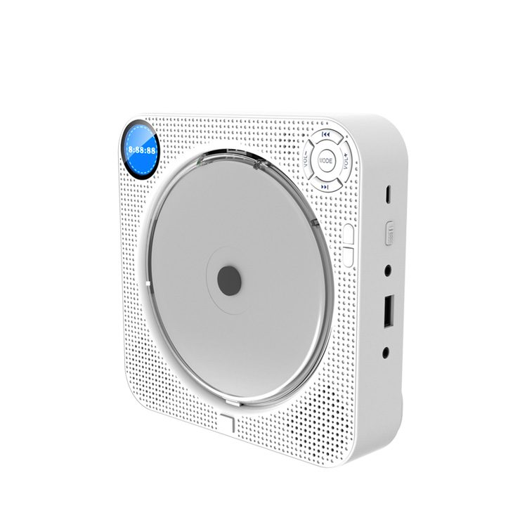 Настенный CD-проигрыватель с объемным звуком, FM-радио, Bluetooth, USB, MP3, портативный CD-проигрыватель Platic + ABS, черный или белый CN;GUA