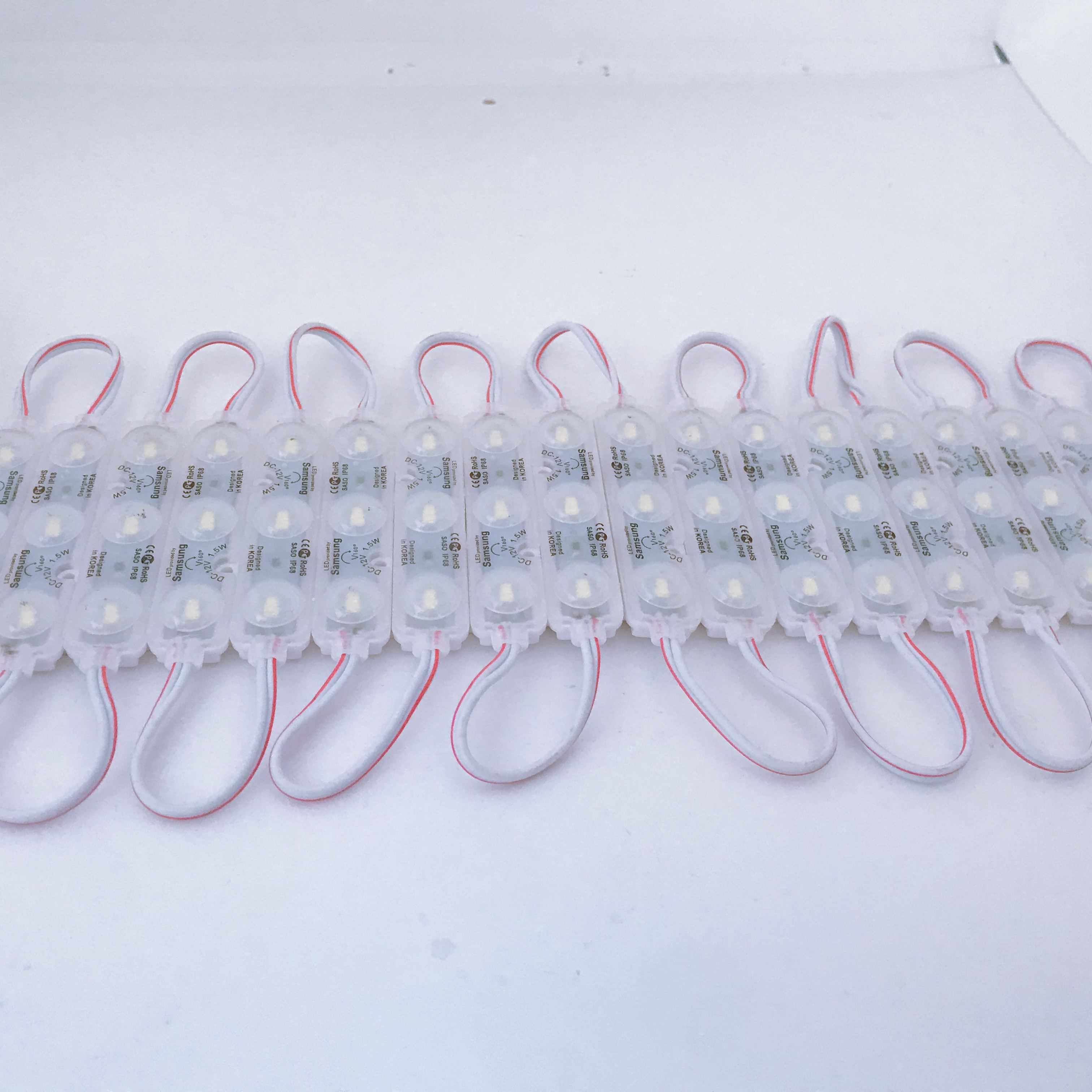 Ультразвуковой светодиодный модуль Epistar 5730 SMD, алюминиевая печатная плата, 3 светодиода, красный, синий, зеленый, желтый цвет, водонепроницаемые IP68 светодиодные модульные лампы