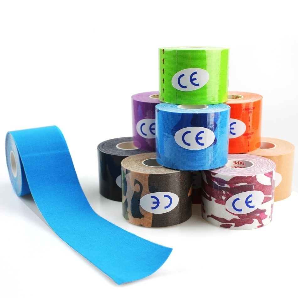 Wholesale Custom Logo 5cm*450cm Self Adhesive Elastic Bandage Non-woven Fabric Tape Fitness Kinesiology Tape