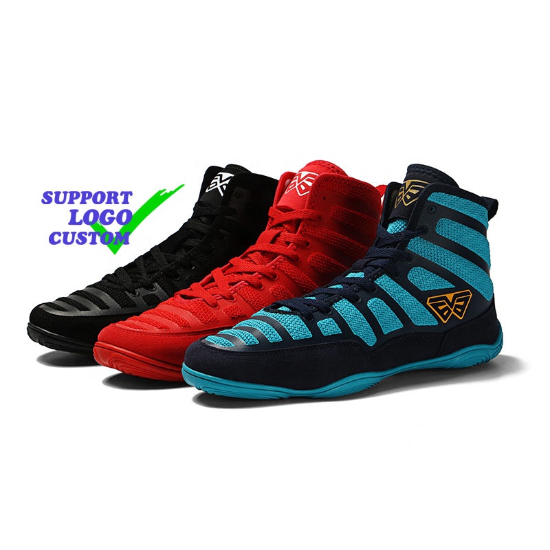 OEM ODM Professional High Top Breathable Non-slip Mens Boxing Boots Products Shoes Wrestling Shoes
