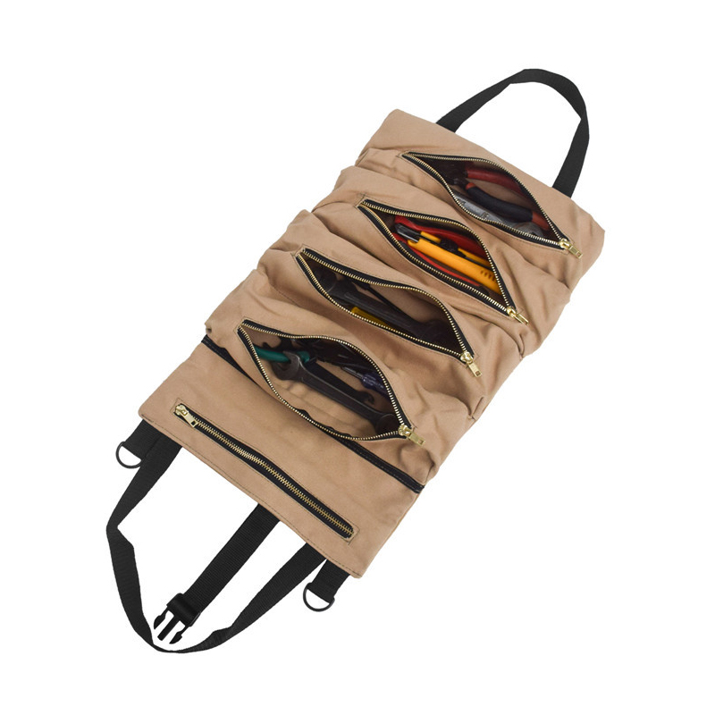 2021 Sell Portable Professional Black Roll Bags With Custom Printed Logo For Tools