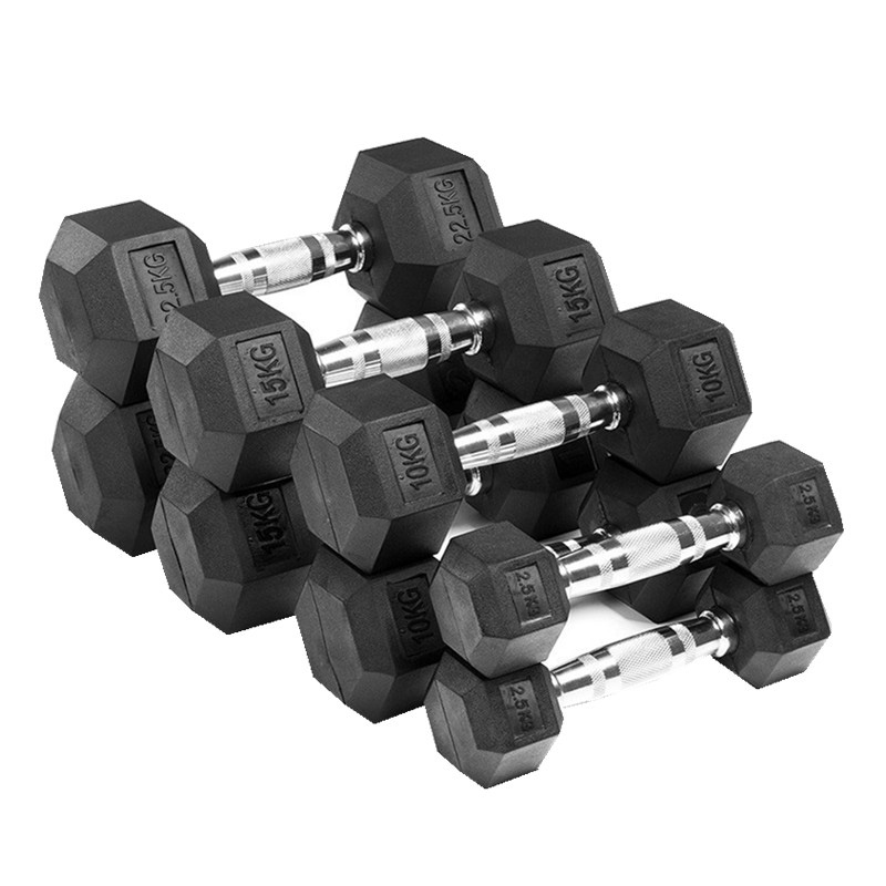 Rubber Hex Dumbbell