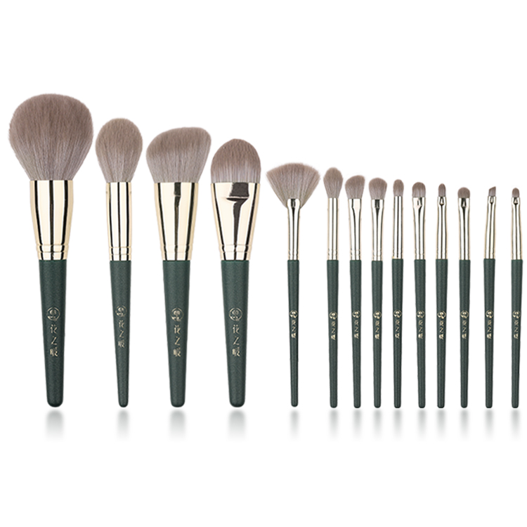 luxury natural wooden private label soft bristle single shadow plastic handle packaging cleansing vegan makeup brushes