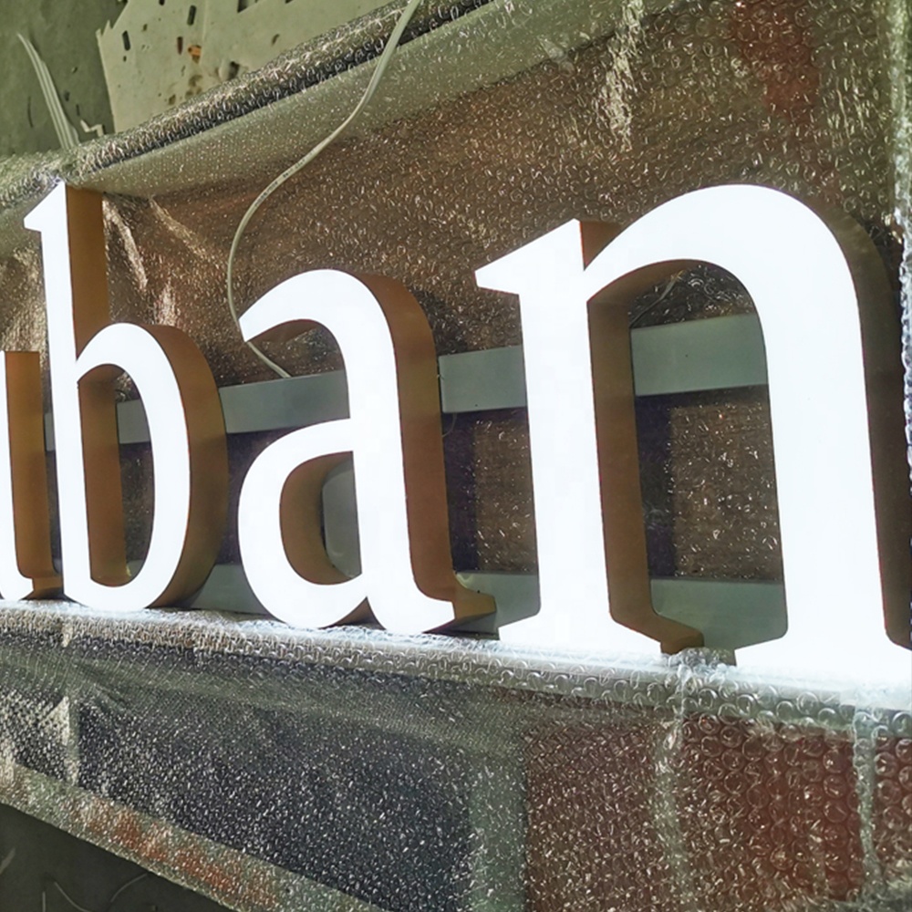 Custom Office Wall Logo Design 3D Signage Acrylic led Letters Signs