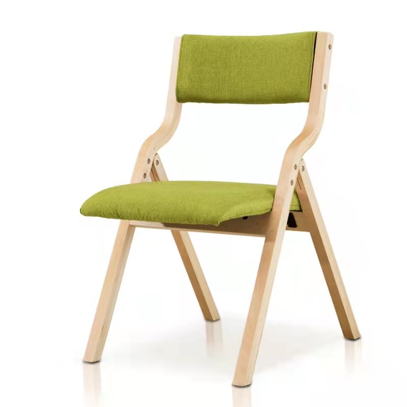 Solid Wood Folding Chair Fabric Household Desk Chair dining Chair