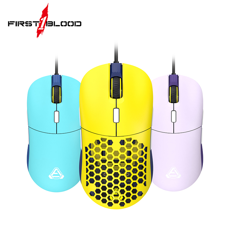 Игровая мышь с сотовой структурой F15 RGB, эргономичный дизайн, программируемые кнопки, проводная легкая геймерская мышь 16000 точек/дюйм