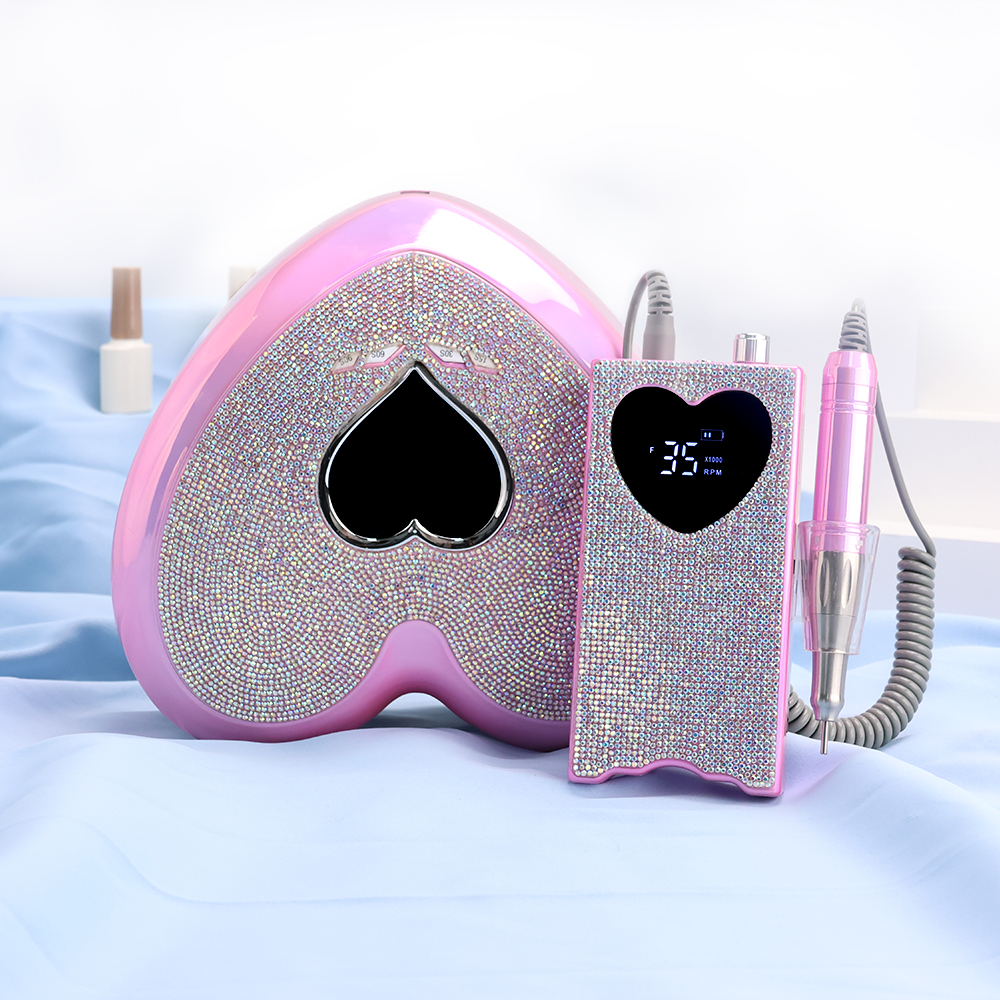 High Power 96W Heart Shape Gel UV Lamp Manicure Nail Polish Dryer Machine for Fast Drying All Gel Polish LED Nail Lamp