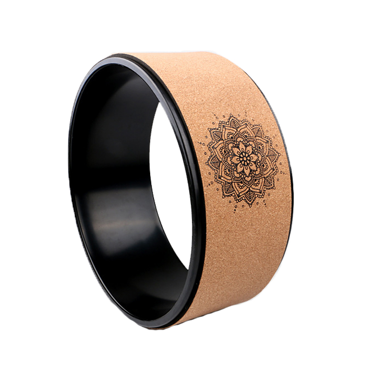 Custom Pilates Reformer Body Stretch Upper Back Support Ring Cork Yoga Wheel