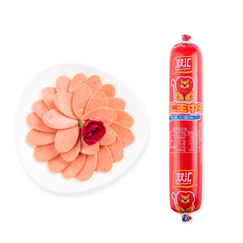 Китайская большая ветчина, колбаса, 130 г, 50 шт. в коробке, вкусная мясная закуска, сэндвич-колбаса для общественного питания