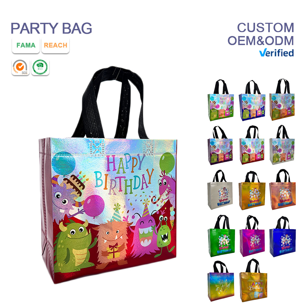 WZPKG Reusable Gift Goodie Bags With Handles Personalised Birthday Gift Bags