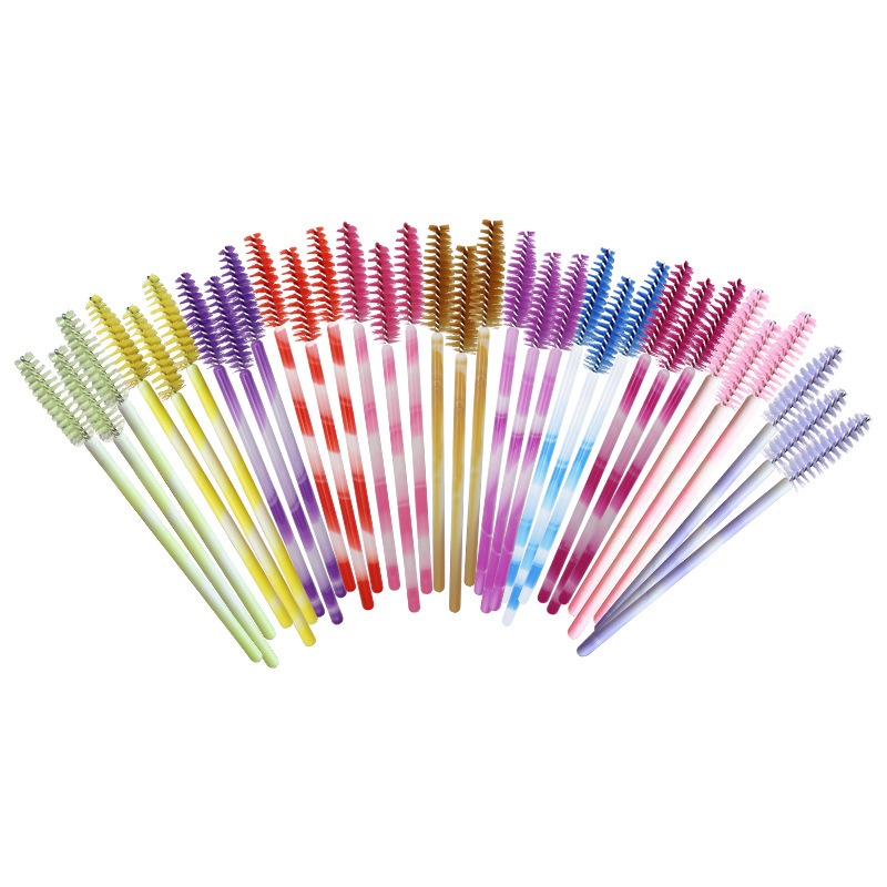 Colorful Disposable Eyelash Brush for Eyelash Extensions Crystal Eyelash Wands Eyebrow Brushes for Makeup Accessories