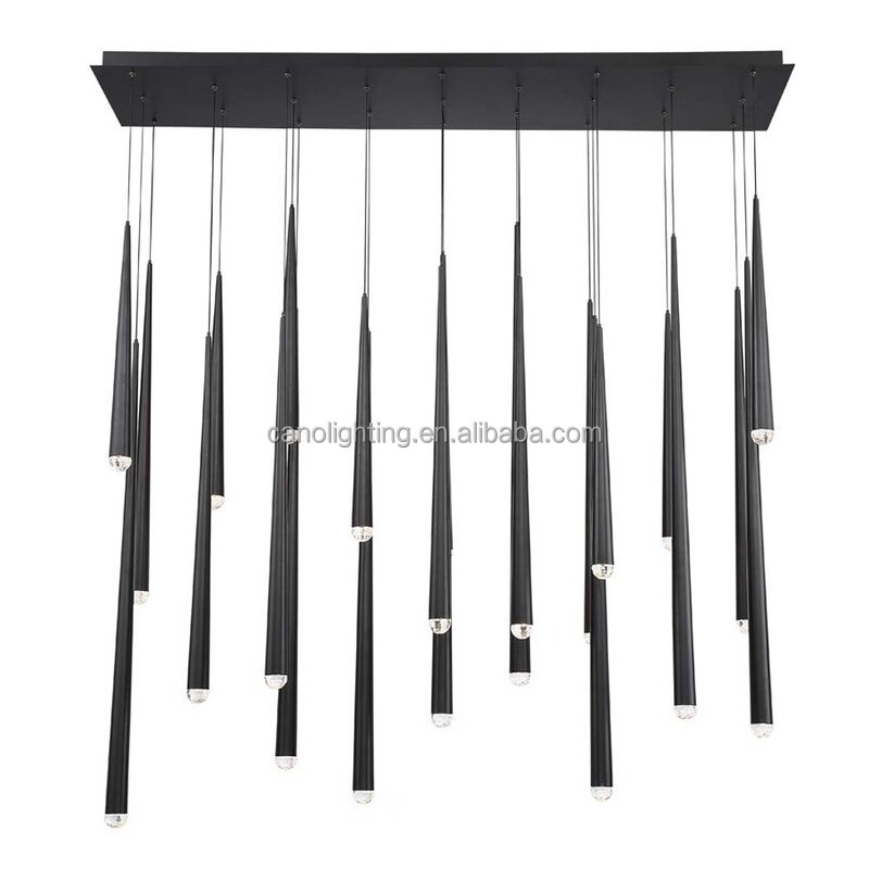 Modern Cascade Linear Black Rectangular Base Drop-Shaped Downlight restoration hardware furniture decorative lights