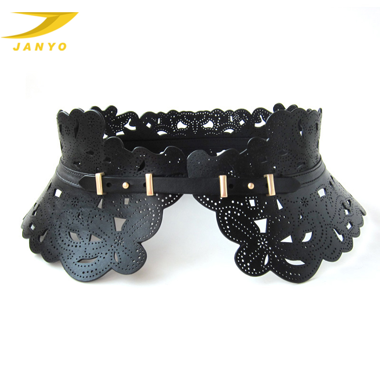 Customization Wide women belt hollowed fashion leather ladies belt