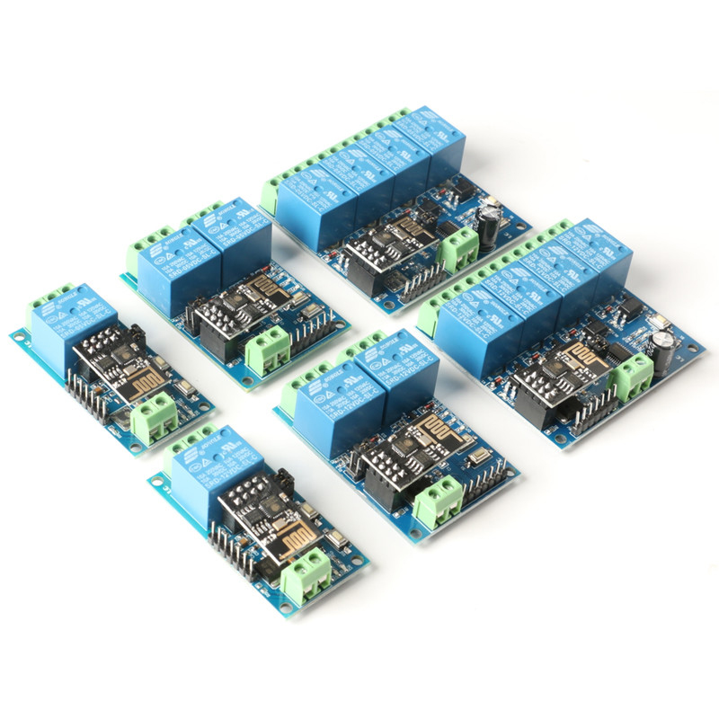 ESP8266 ESP-01 5V 12V для 1, 2, 4, таким образом, Wi-Fi, релейный модуль вещи умный дом пульт дистанционного управления Переключатель ESP01 беспроводной модуль Wi-Fi с помощью приложения на телефоне