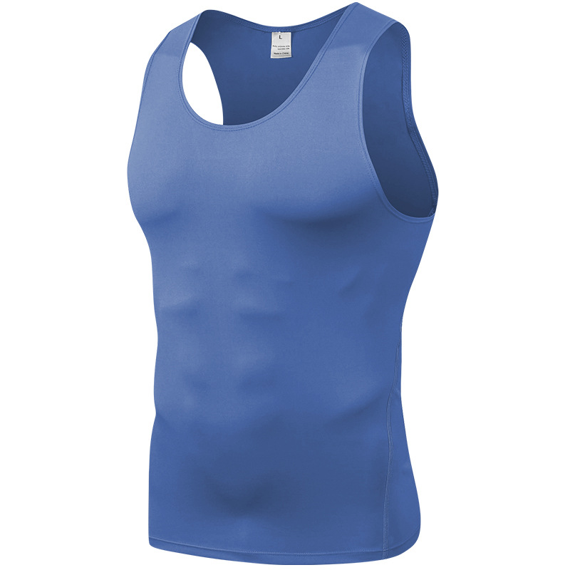 Slim mens vests gym wear elastic mens vests gym wear one piece men gym vest top