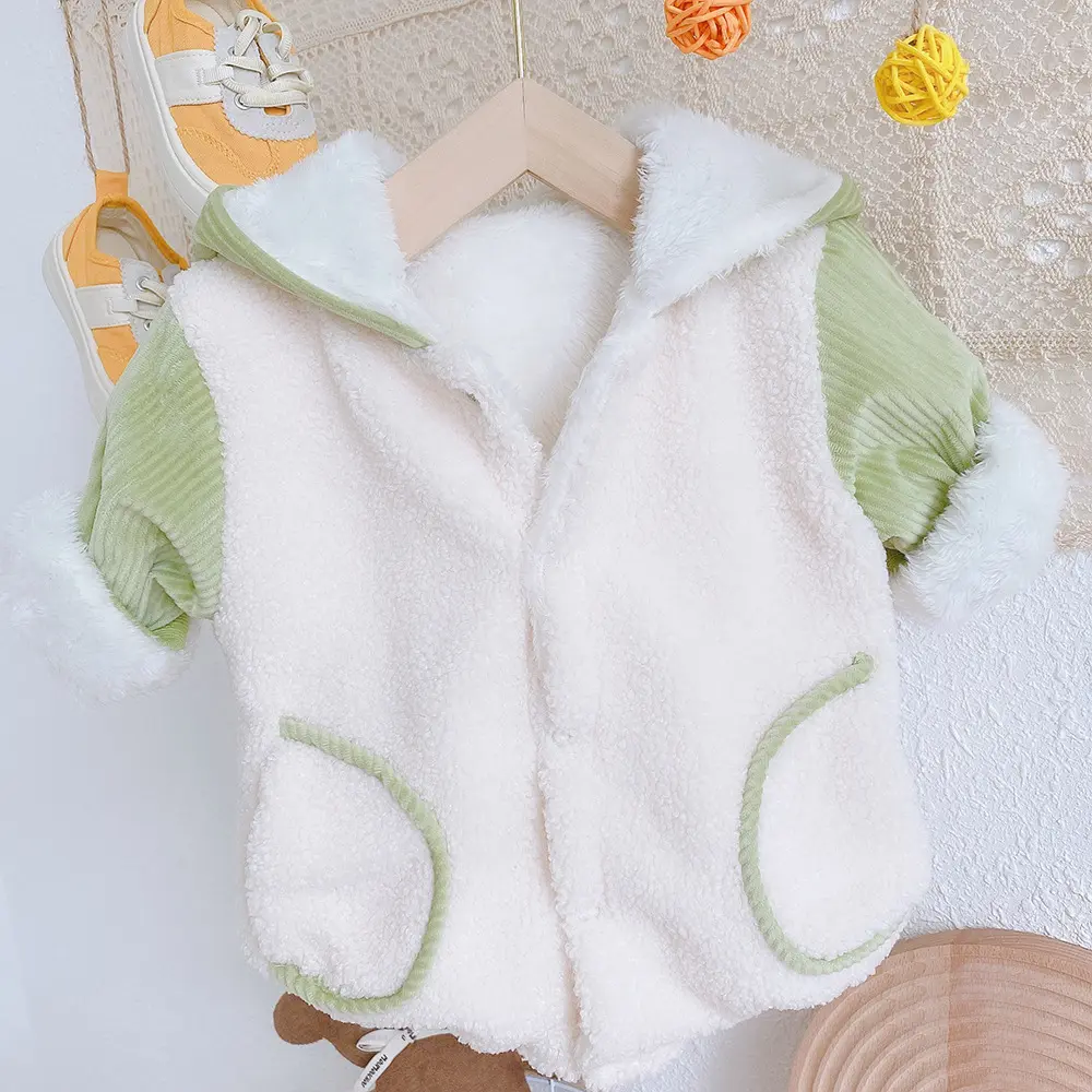 thickened warm animal pattern baby romper Hot style newborn jumpsuit and fleece winter baby jumpsuit