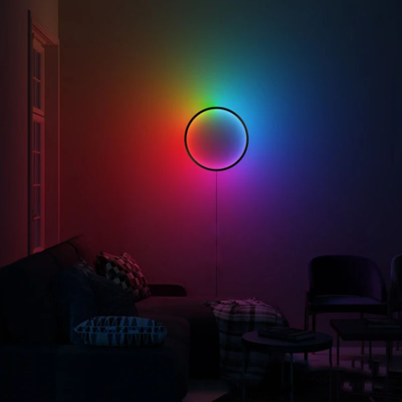 ChuSe Modern newe design indoor rgb led wall lamp bedroom living room decorative light changing with remote control