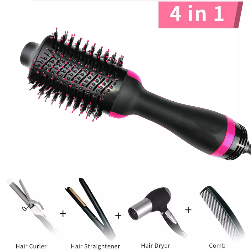 2020 New Arrival 1200w Blow Hair Straightener Curler Comb One Step Hair Dryer