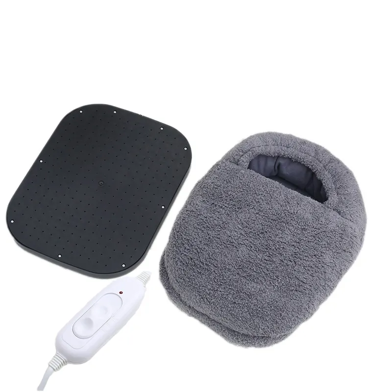 Multifunction Plush Rechargeable Electric Heating Slippers Heated Shoes Foot Warmer Washable Power Saving Soft Sole Men Women
