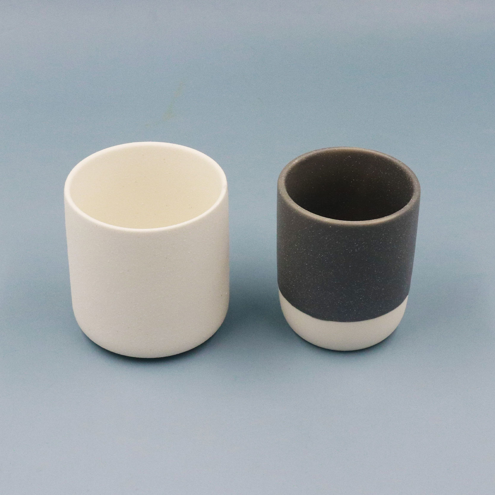 Wholesale Fancy Modern Custom Clay Frosted Craft Ceramic Candle Jars