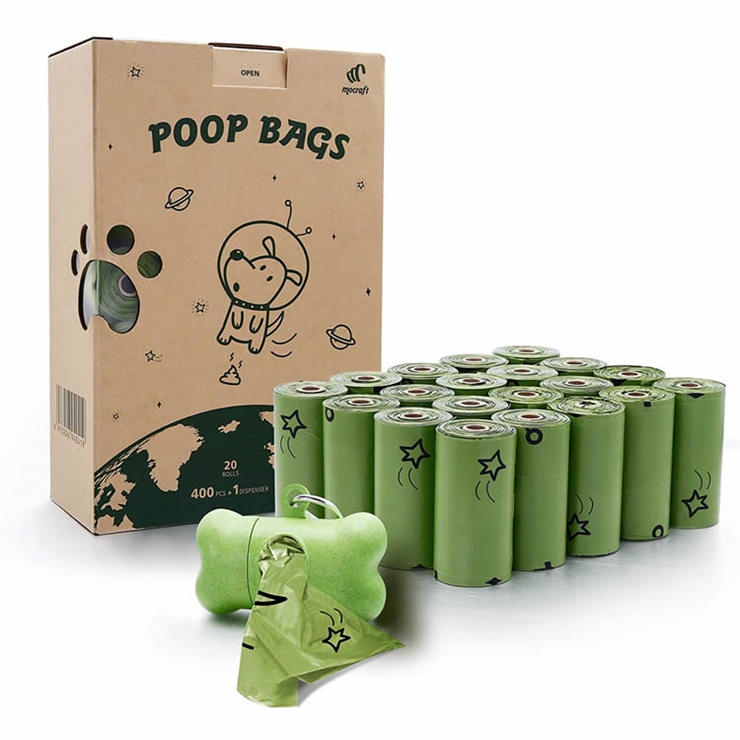 Oem/Odm Eco Friendly Compostable 100% Biodegradable Pet Dog Waste Poop Garbage Bag For Pets Products