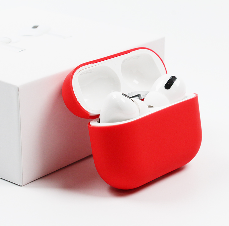 Дизайнерский однотонный Мягкий силиконовый чехол для Airpods Pro