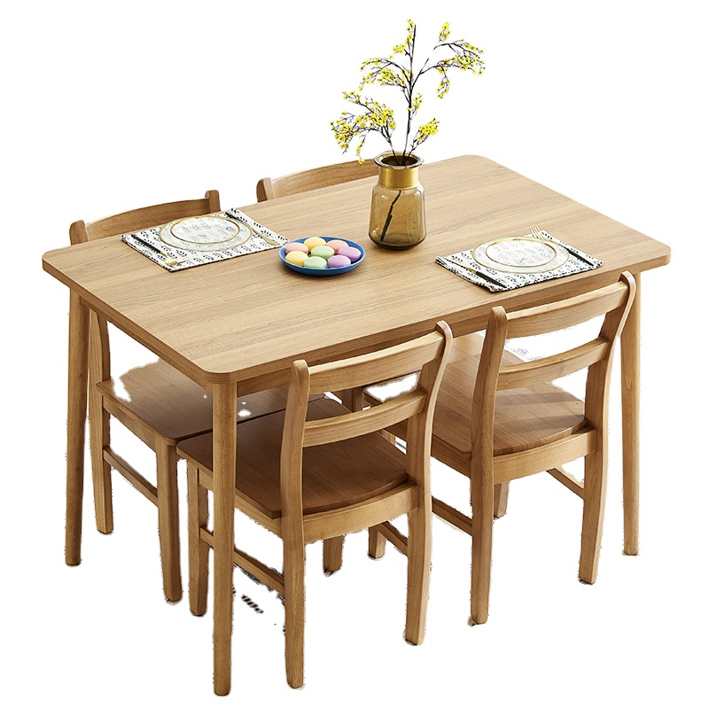 Scratch Resisting Surface Timber Dinner Desk Wooden Kitchen Furniture