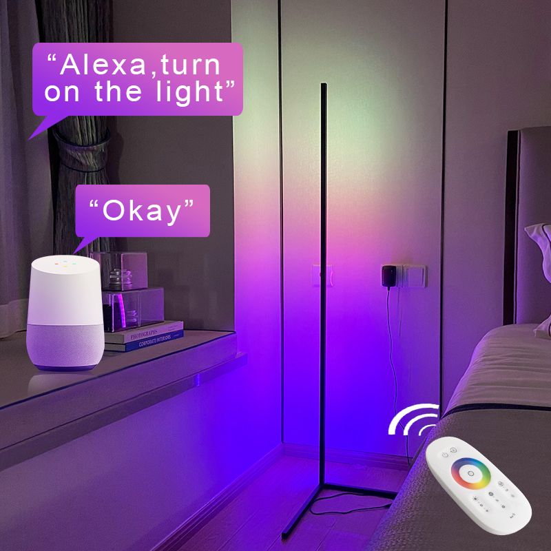 Прямая поставка, Tuya Wi-Fi Многофункциональный RGB цветной штатив, угловой стоячий светильник, новый RGB светодиодный напольный светильник высокого качества