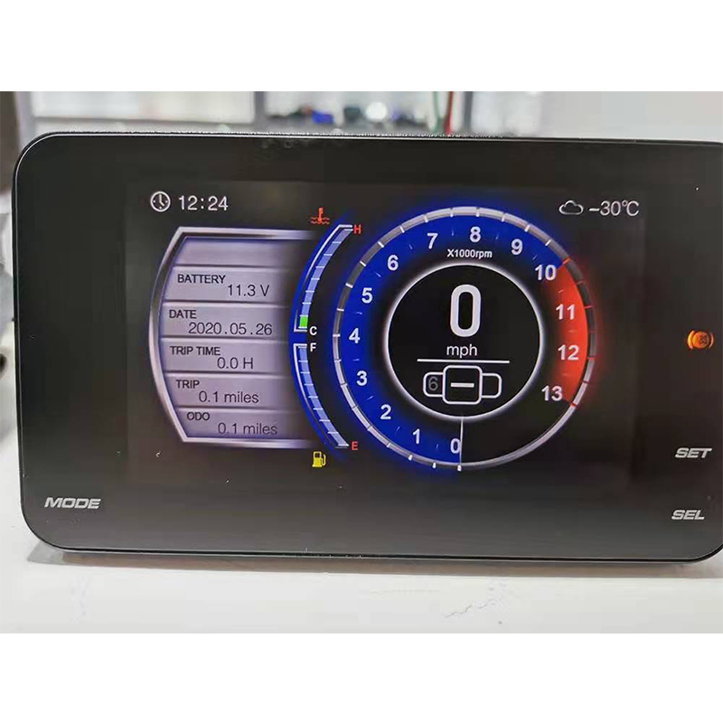 12V Motorcycle Tachometer Speedometer With GPS RPM Temprature Clock