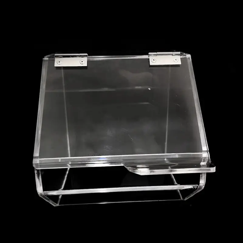 Square Acrylic Storage Cube Small Candy Favor Clear Acrylic Box With Lid