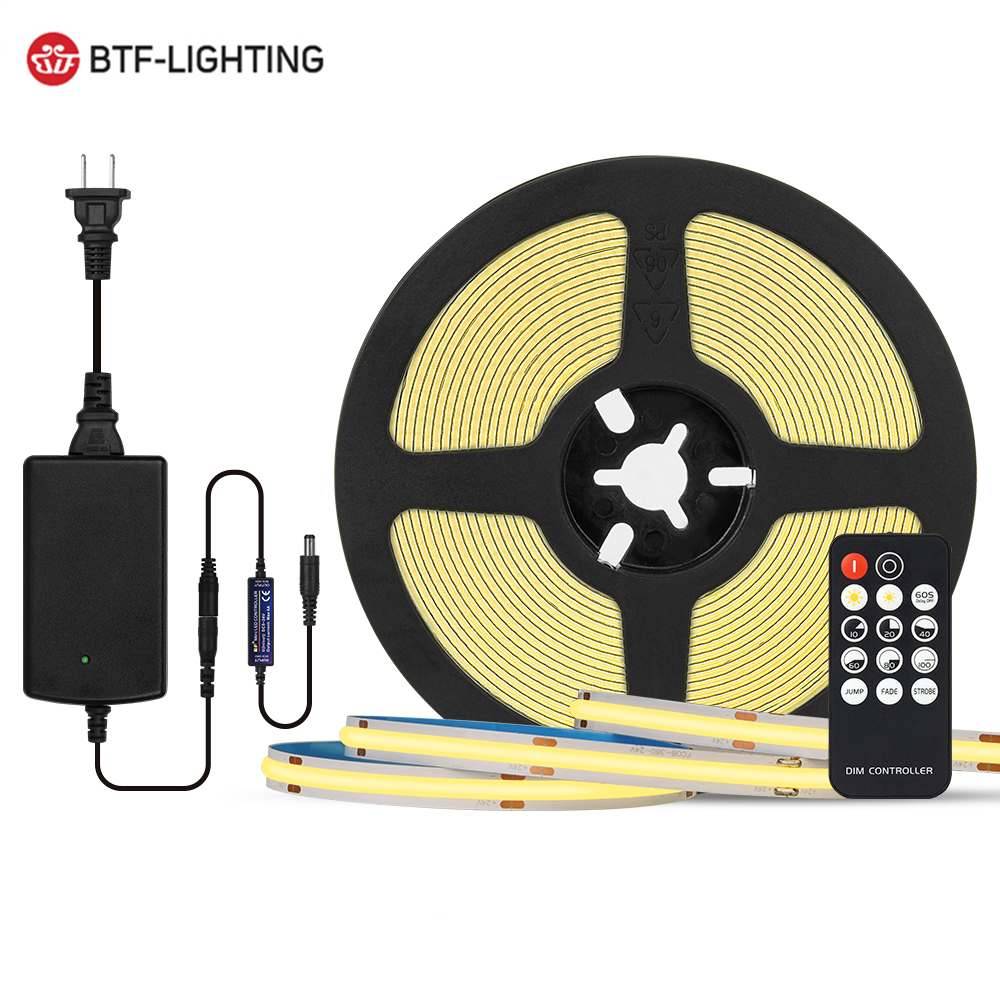 DC12V 24V осветительная панель для телевещания с высоким CRI 90 fcob COB светодиодные полосы RF14 ключи с регулируемой яркостью, полные комплекты теплый белый светодиодный настенный светильник для домашнего украшения