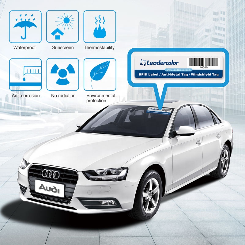 UHF пассивный EPC Gen2 автомобиль тег RFID Лобовое стекло Стикеры для автомобиля