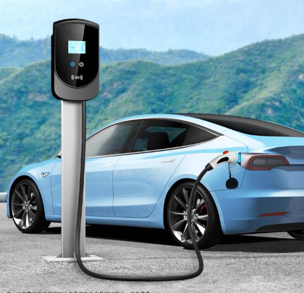 FISHER EV Charging Station with Type 2 plug 4.3 inch LCD Display EV Charger 22kw