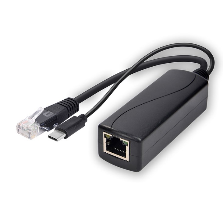 5v2.4a type c connector 100mbps poe splitter