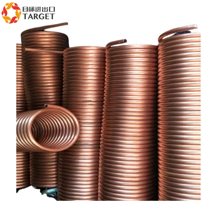 ASTM B360 C12200 6mm 1/4' 3/8' 1/2' 3/4' copper pancake coil seamless copper capillary tube