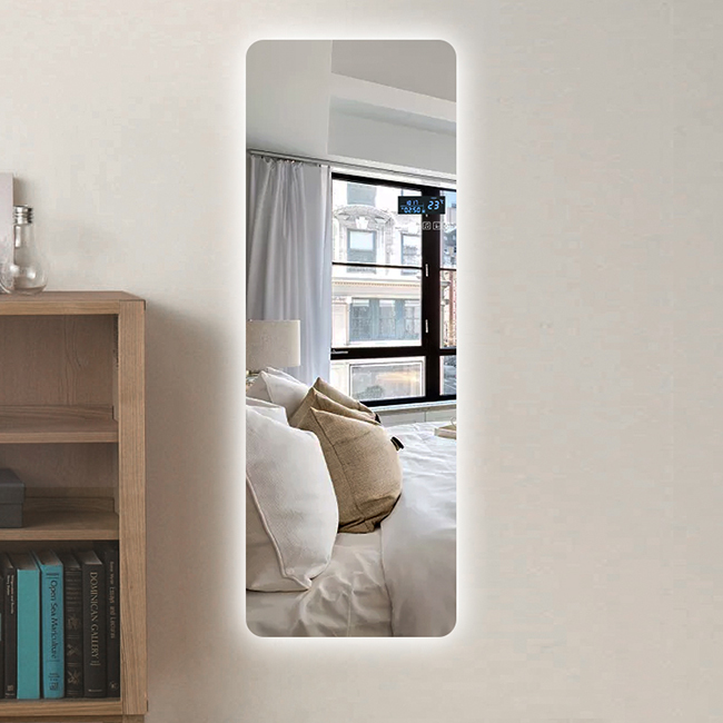 Custom led lights full length mirror for dressing bedroom bathroom with smart functions