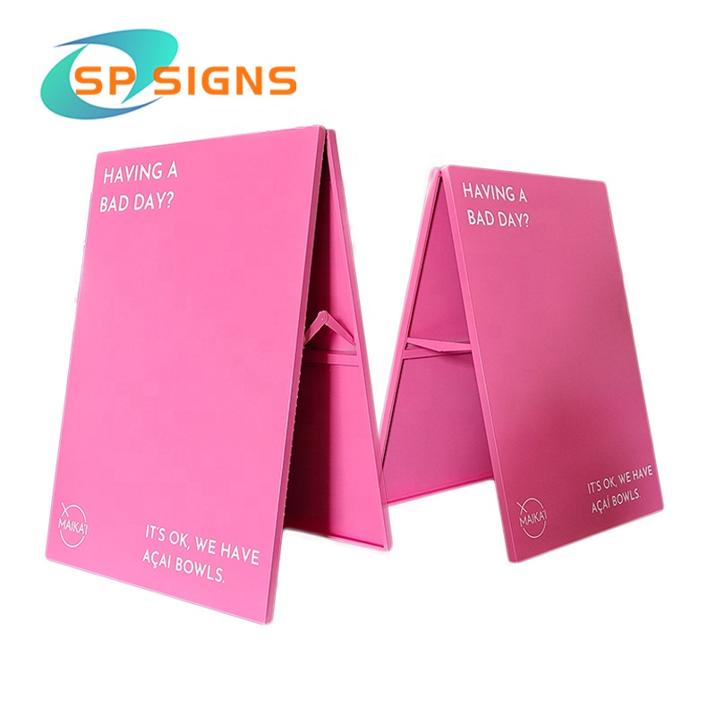 SP Custom A frame Signs Stainless Steel double sided outdoor stand advertising road signs no Parking Safety Danger Caution Sign