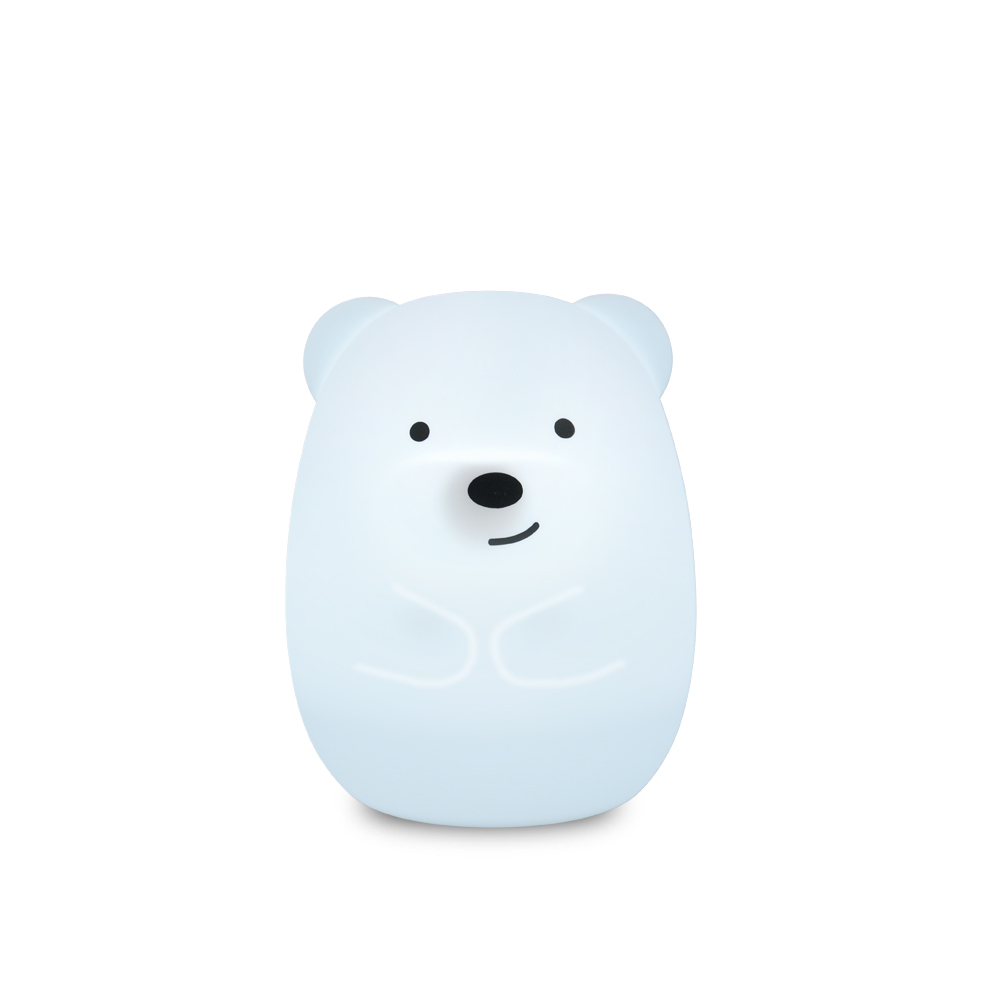 Usb Rechargeable Bear Silicone Led Night Light For Kids Baby Children Toddler Tap Control Multicolor Nursery Cute Infant Lamp