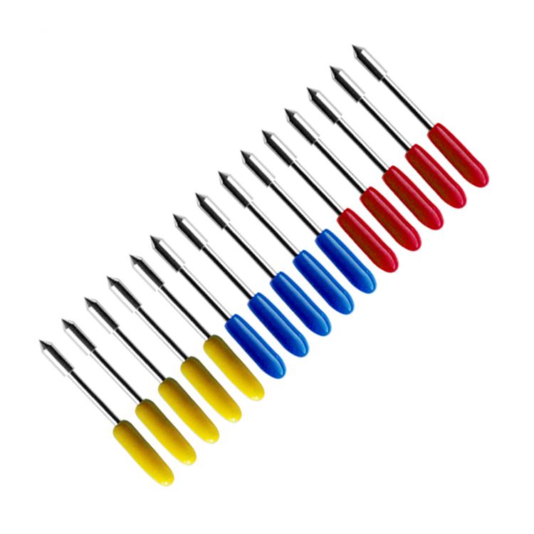 Amazon Hot sale 60 Degree Vinyl Cutter Blades Lettering Blade for Graphtec Cutting Plotter, Blue Pack of 10 with Springs
