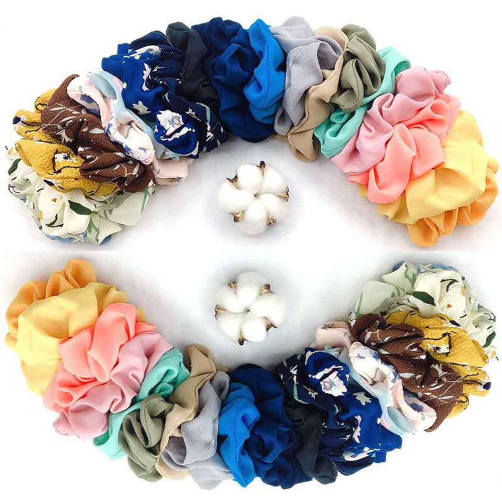 Wholesale Factory different personalized hair scrunchies custom for women girls