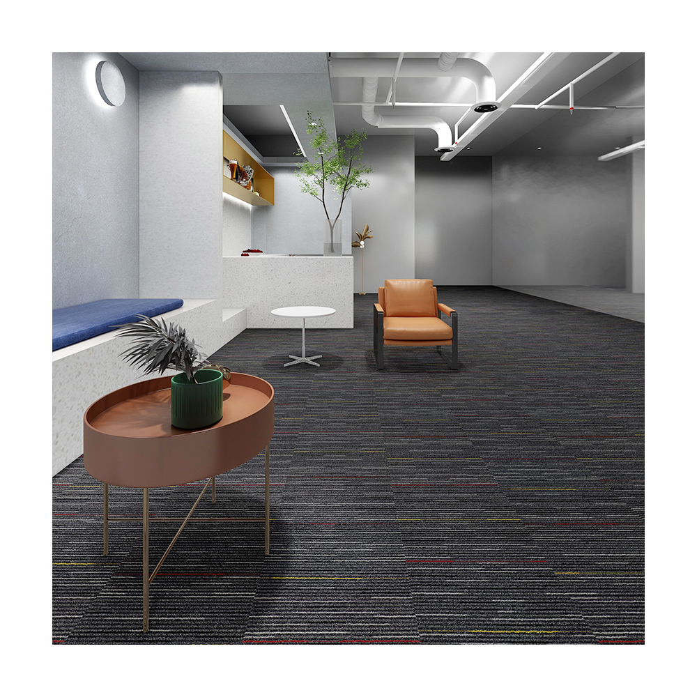 New Design Household 100%Polypropylene Square Carpet Tiles Indoor Office Living Room Carpet With PVC Backing 5-6mm Fluffy Carpet