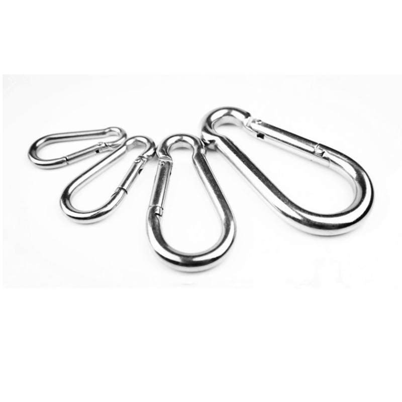 stainless steel 304 316 8cm 8mm karabiner snap link oval carabiner hook
