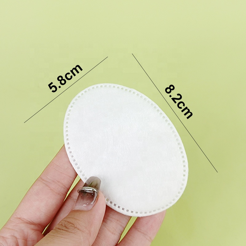 OEM Factory Facial cleaning pad of oval disposable eye makeup remover pads customize cotton pad
