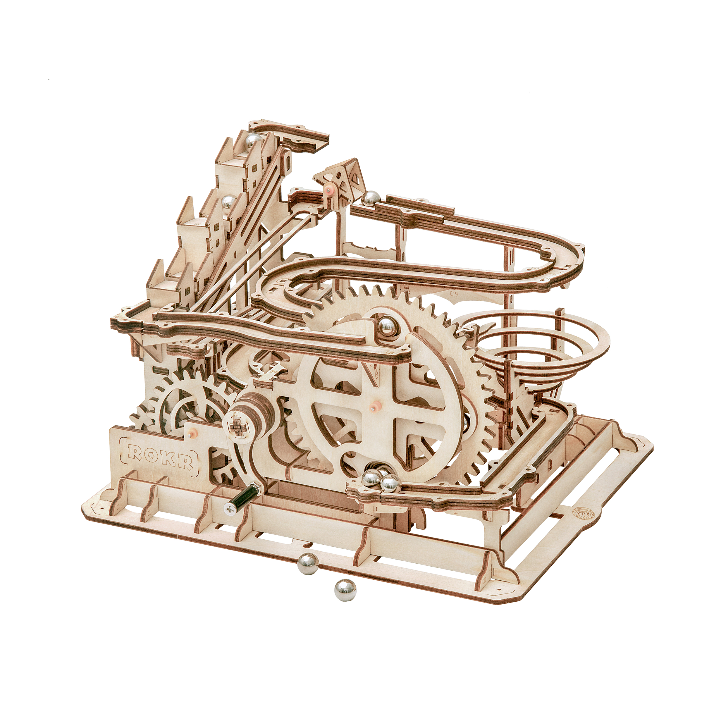 Robotime LG501 Self Wooden Assemble Toy DIY Wood 3D Puzzle Mechanical Gear Model for boy