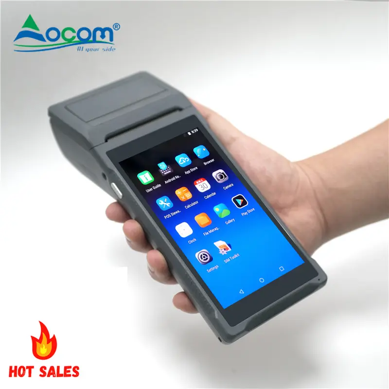 OCOM Q2 Лидер продаж PDA Android Pos-система ручной портативный POS-терминал с термопринтером 58 мм
